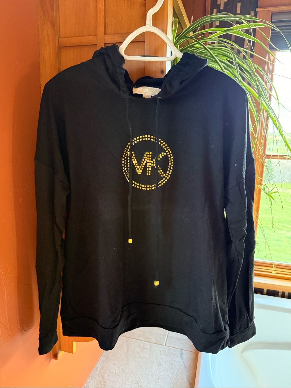 Michael Kors Black Pullover with Cream Logo Tag